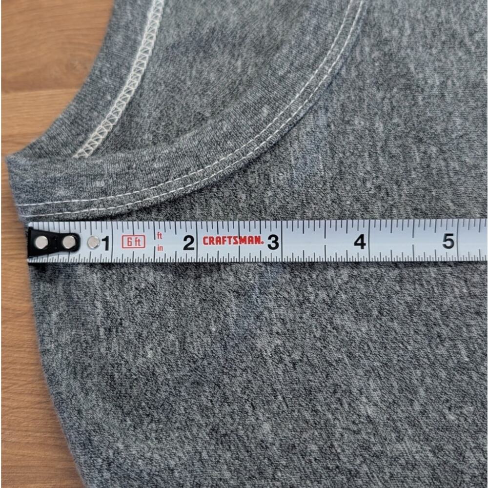 The Great. T-Shirt Dress Womens 3/L Heather Grey Short Sleeve Relaxed Midi/Maxi - Picture 9 of 12
